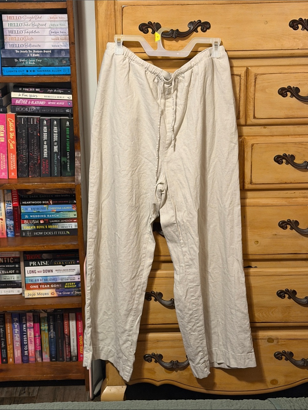 Cato Cream Wide Leg Drawstring Pants